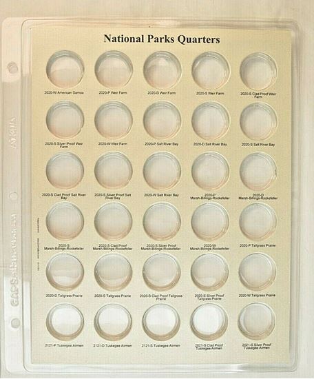 Picture of 2111-5 National Parks Quarters with Proofs 2016-2021